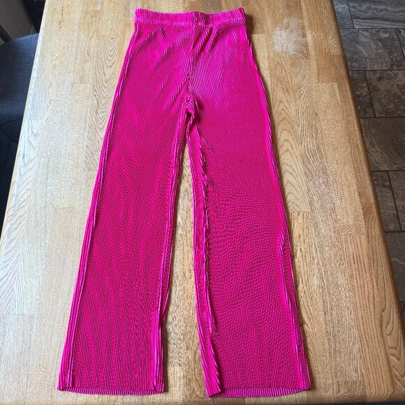 Shein Bae Pink Wide Leg Pants Size XS NWT - Picture 1 of 8